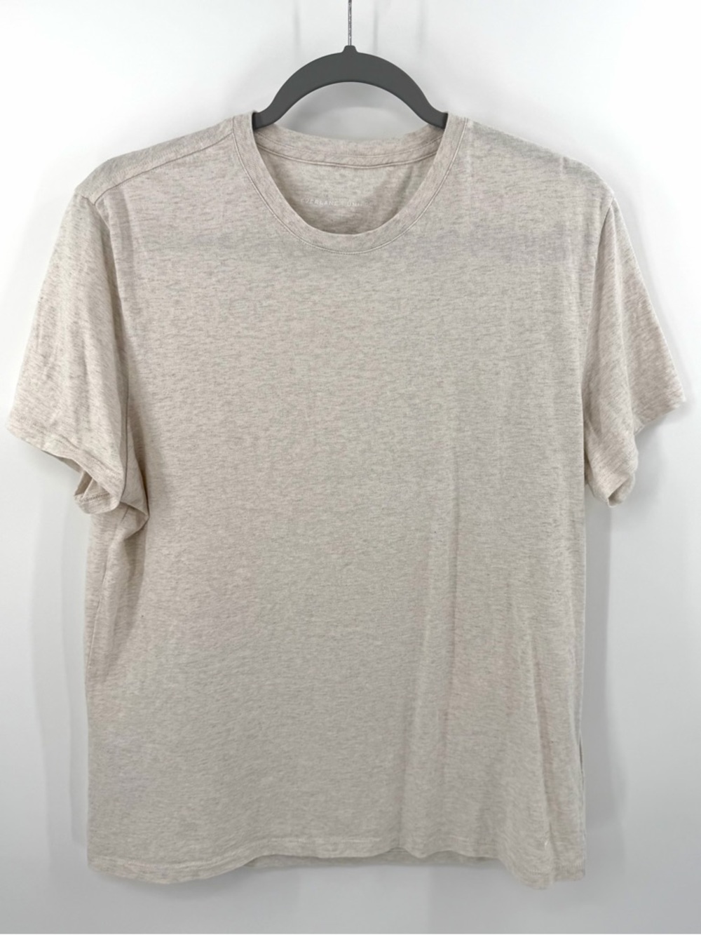 Everlane Uniform 100% Organic Cotton Crewneck Tee in heather oat Size M NWOT